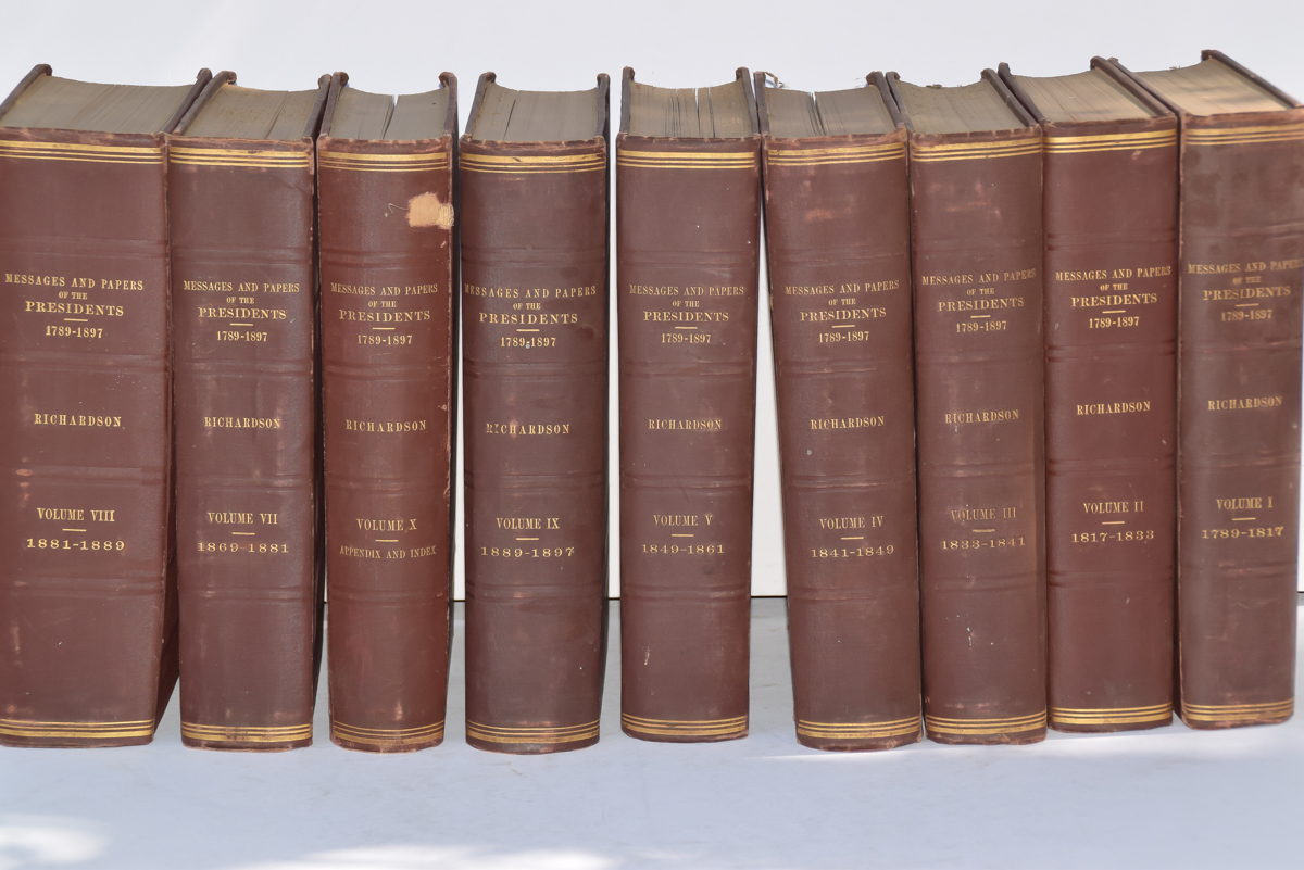 First Edition "Messages and Papers of the Presidents" Circa 1897