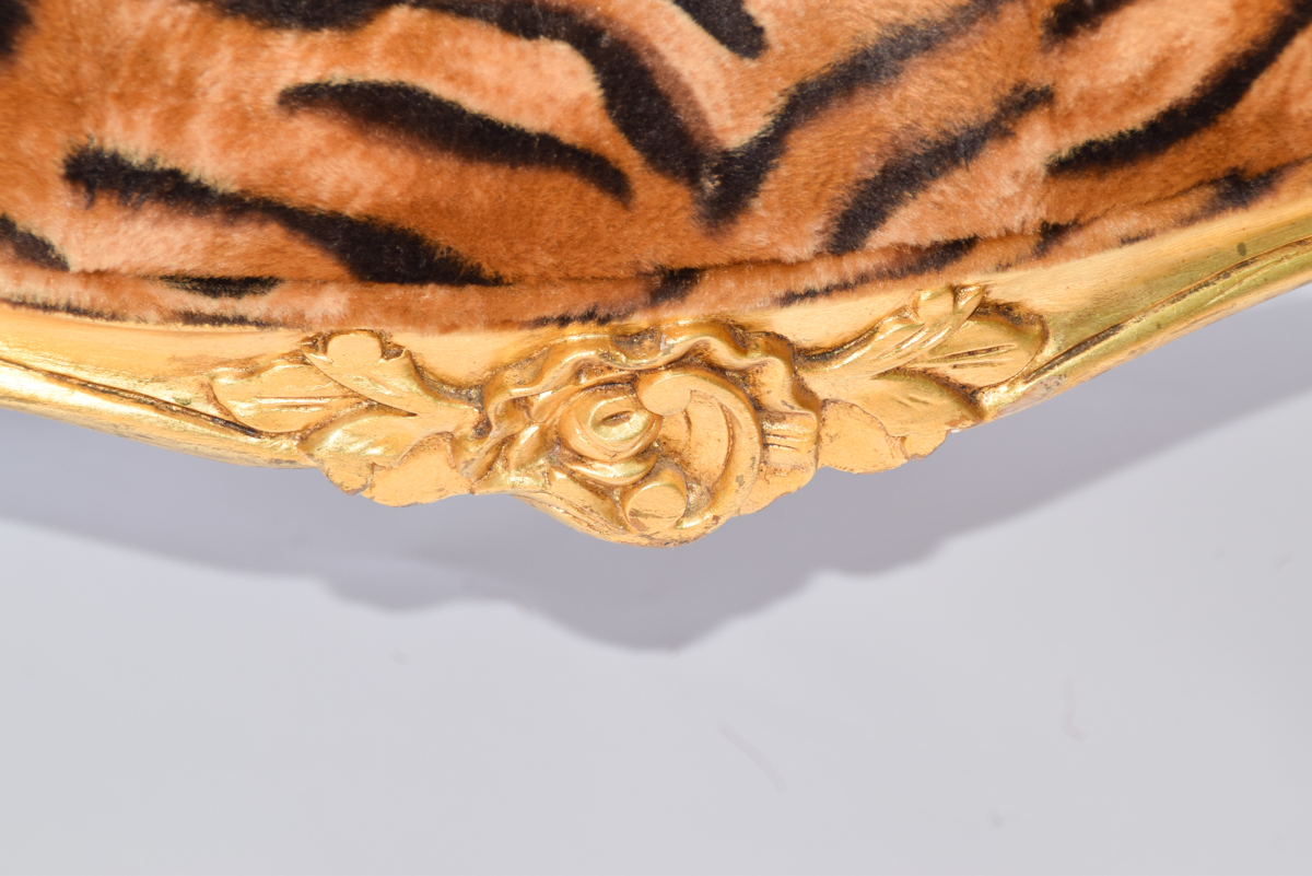 Rococo Style Animal Print Bench