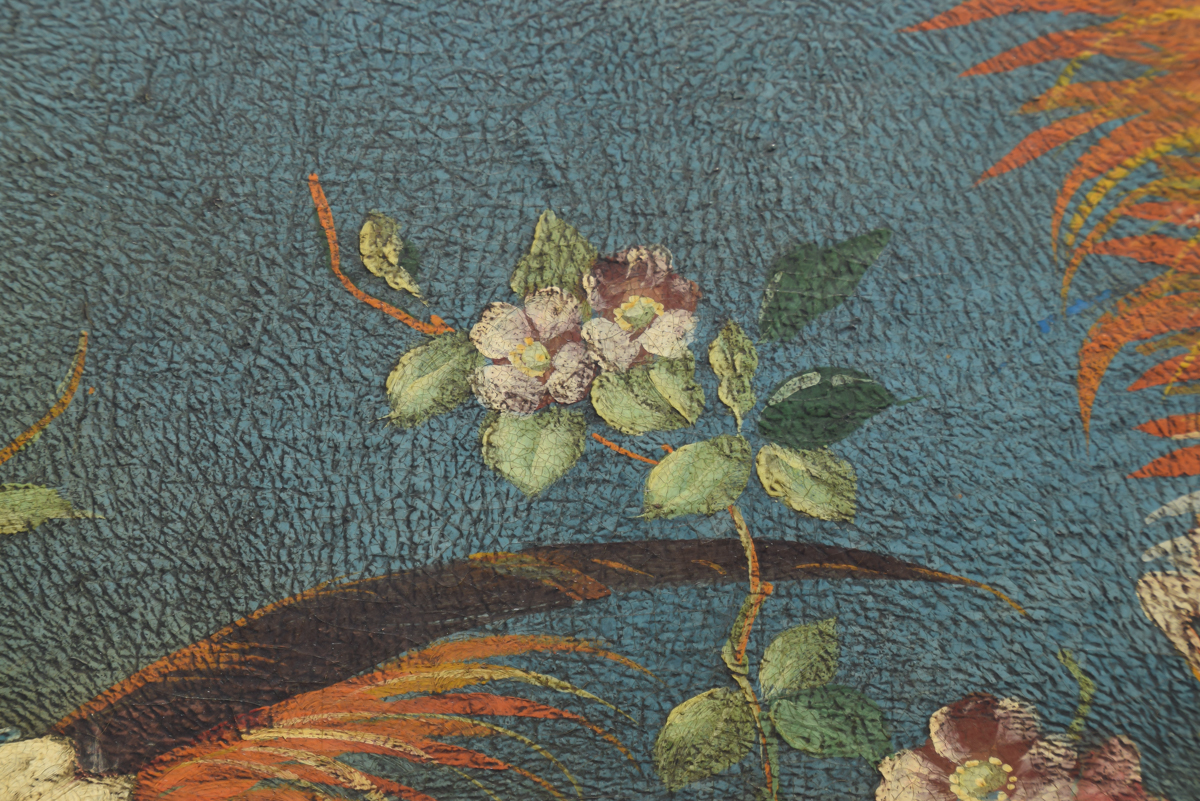 Victorian Hand Painted Fire Screen