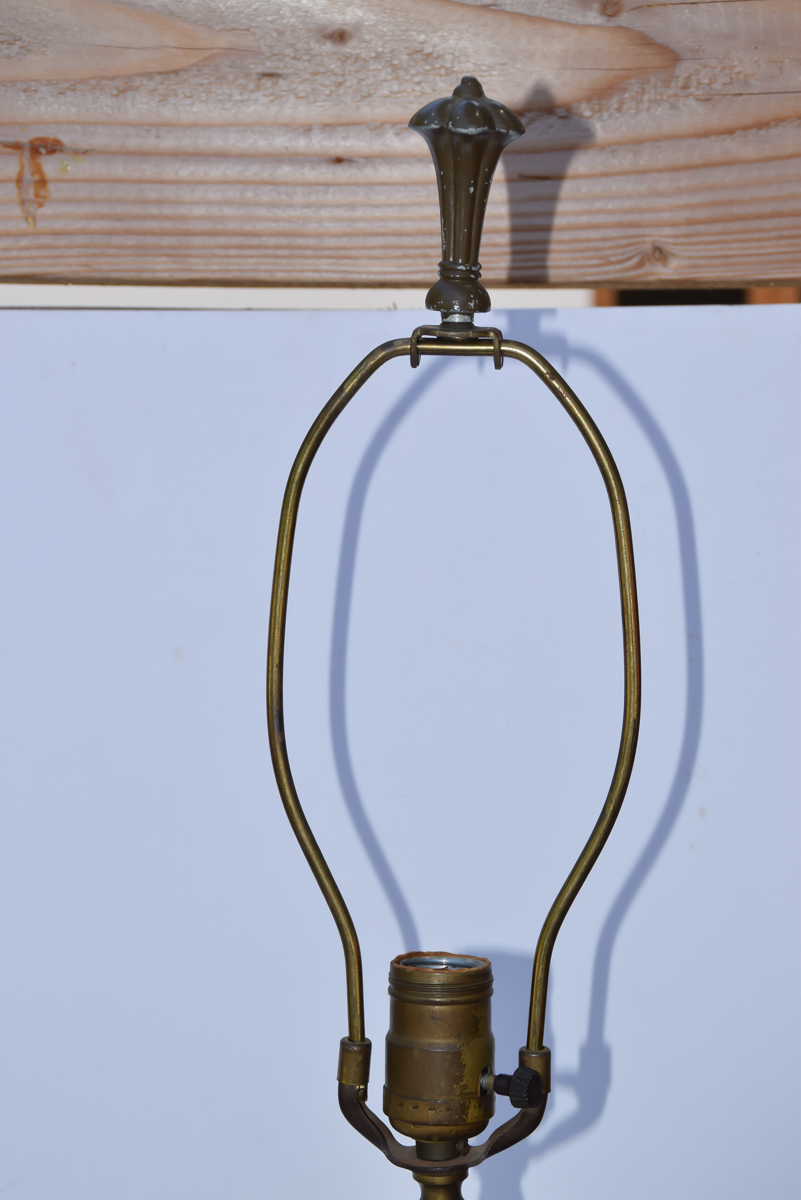 Pair of Gold-Leaf Cliche Fornasetti- Style Lamps