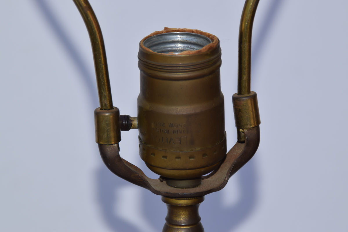 Pair of Gold-Leaf Cliche Fornasetti- Style Lamps