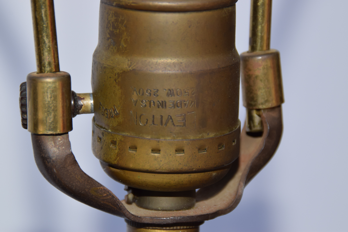 Pair of Gold-Leaf Cliche Fornasetti- Style Lamps