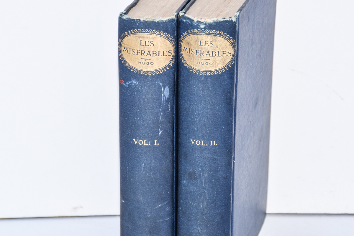 Antique "Les Miserables" Novel by Victor Hugo in Two Volumes