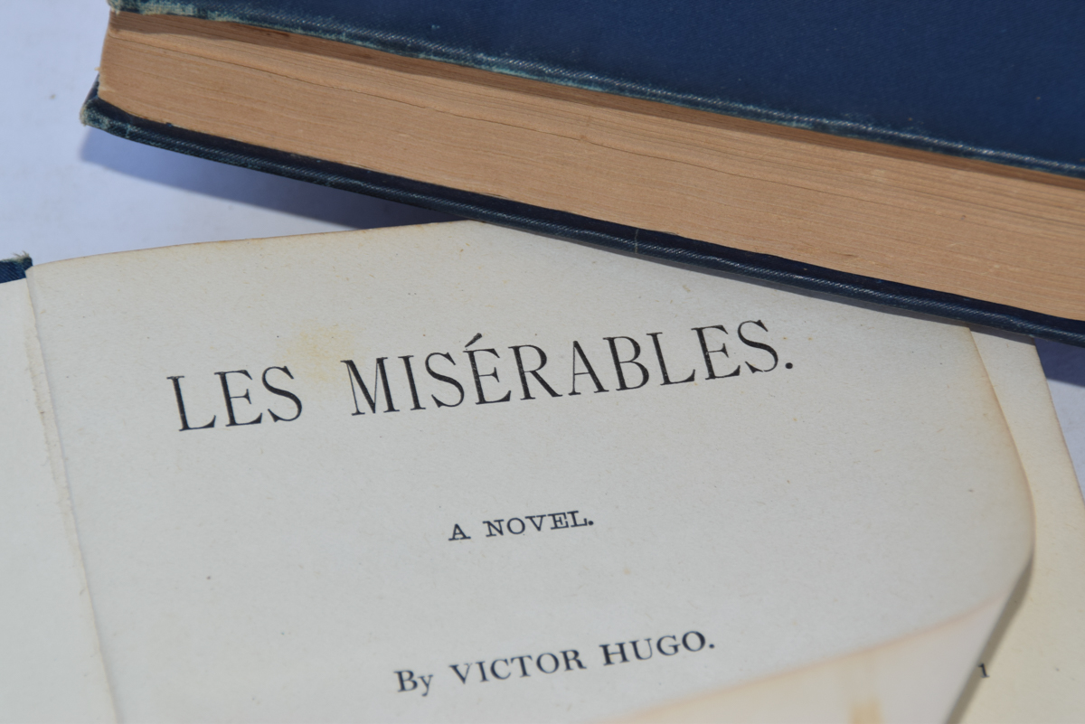 Antique "Les Miserables" Novel by Victor Hugo in Two Volumes