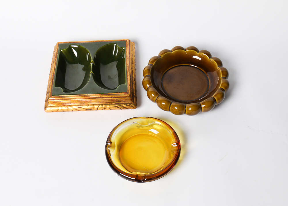 Group of Glass and Glazed Ceramic Decor