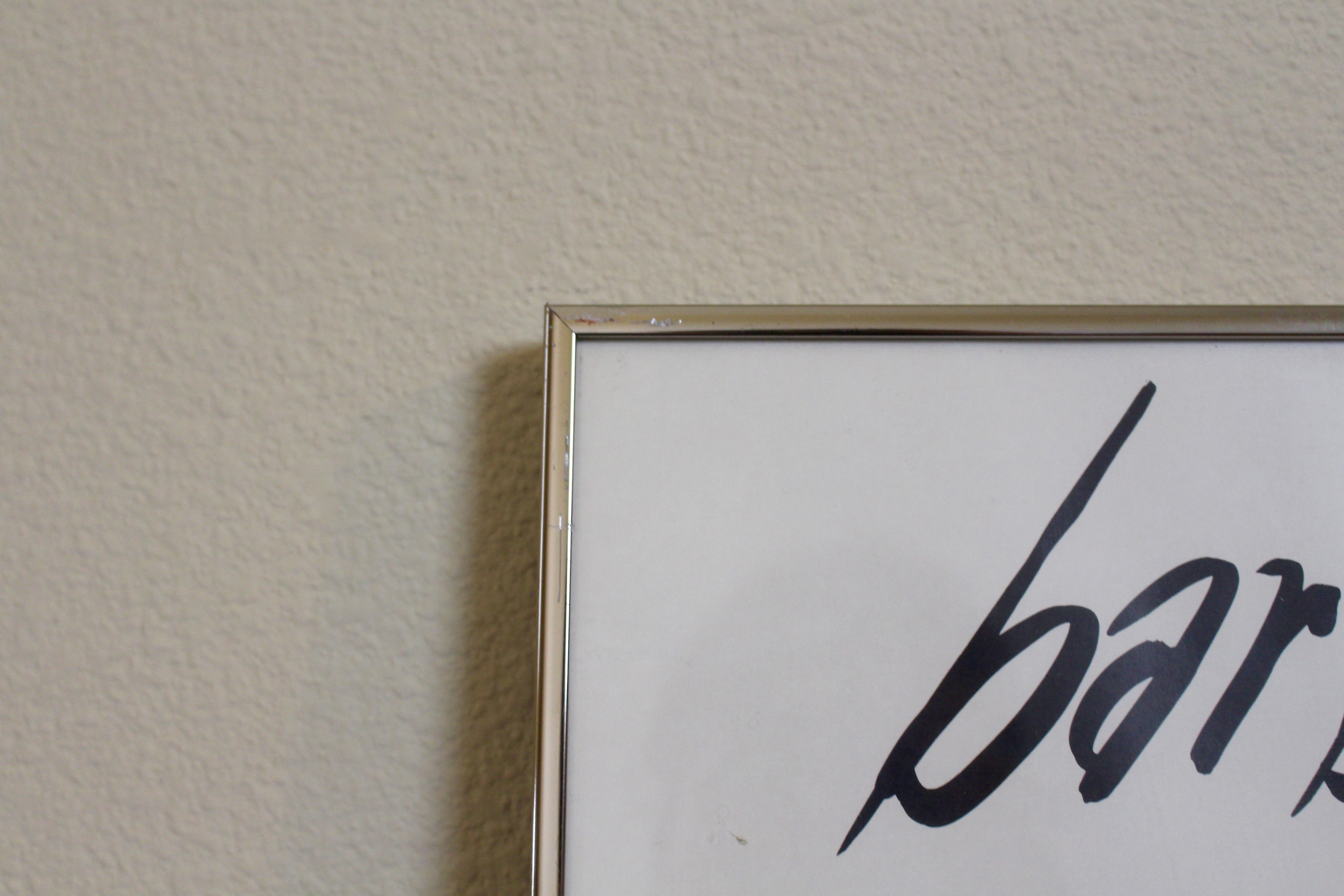 Vintage Signed Barbara A .Wood Exhibition Poster