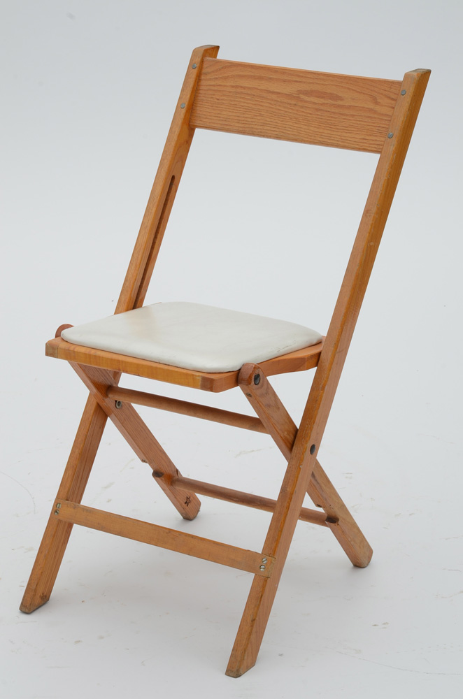 Vintage Snyder Chair Company Oak Folding Chairs