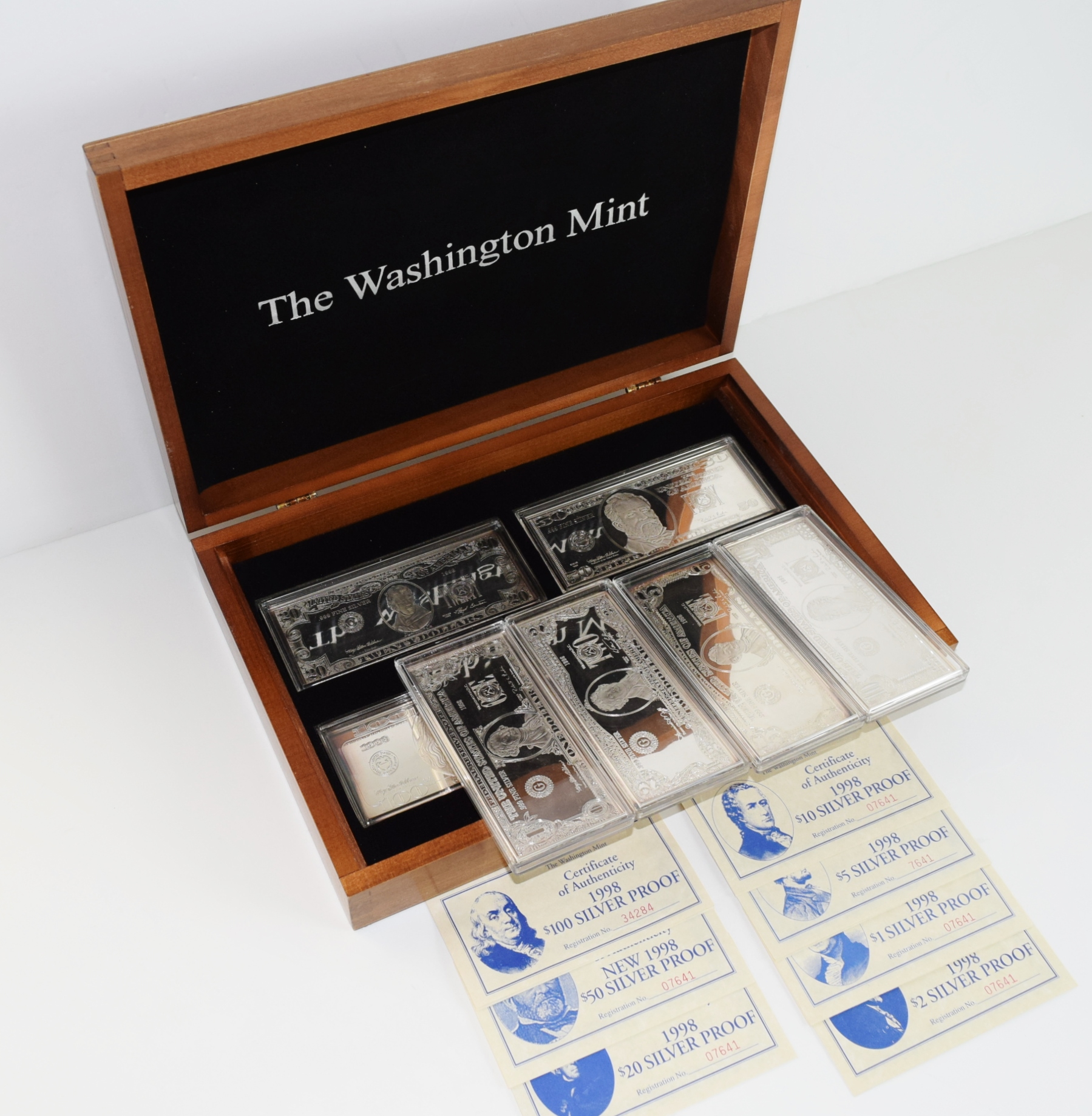 Washington Mint 1998 Collector's .999 Silver Bars in Box