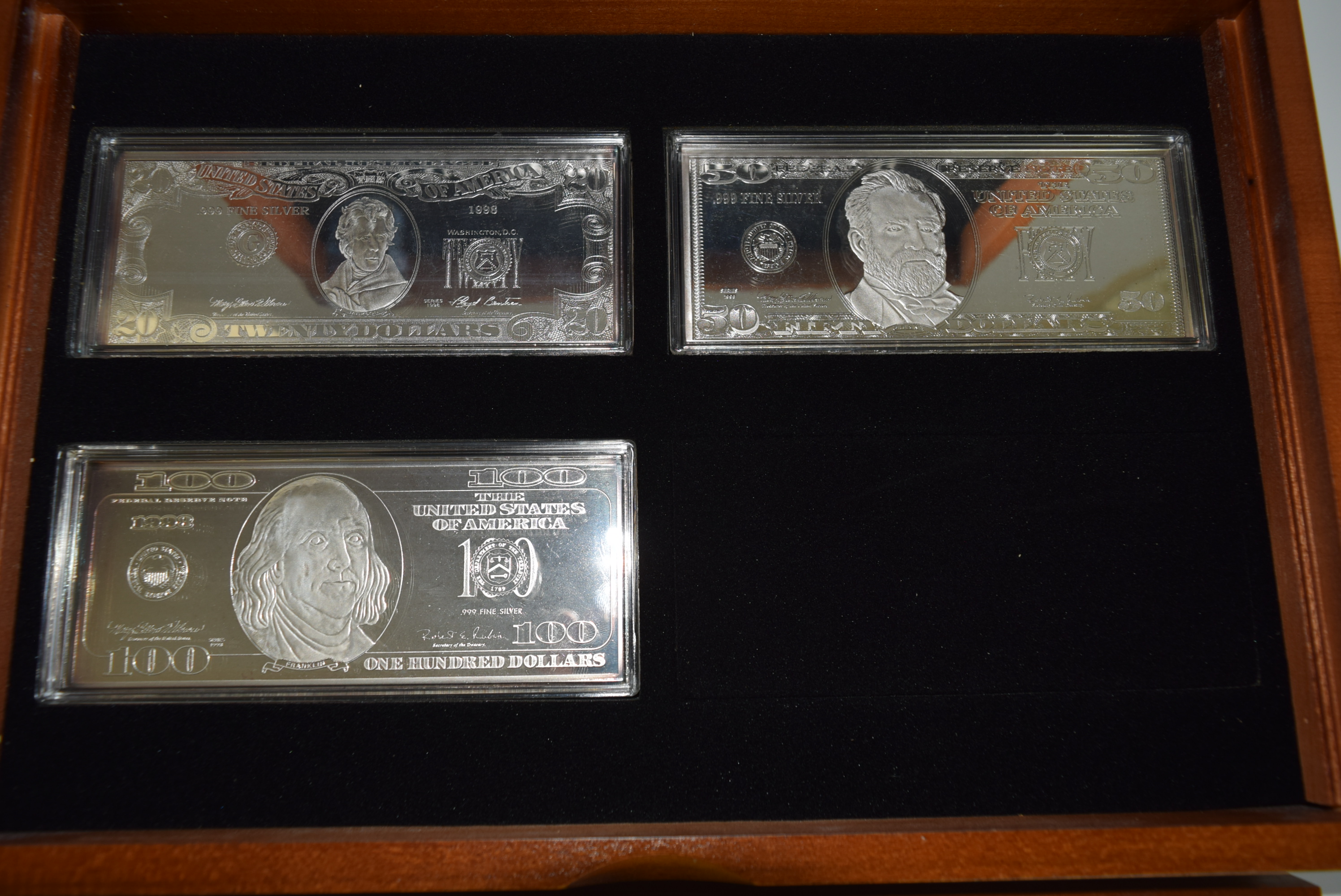 Washington Mint 1998 Collector's .999 Silver Bars in Box