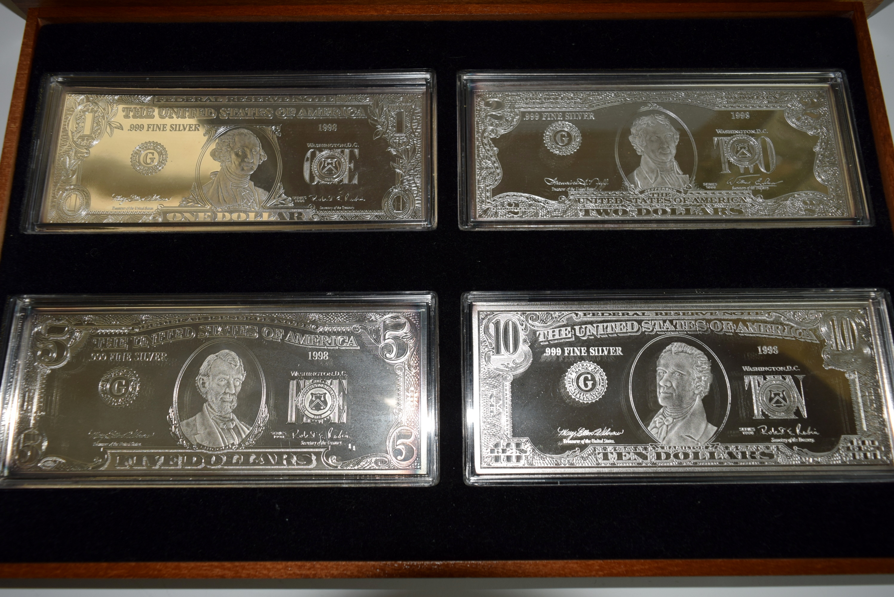 Washington Mint 1998 Collector's .999 Silver Bars in Box