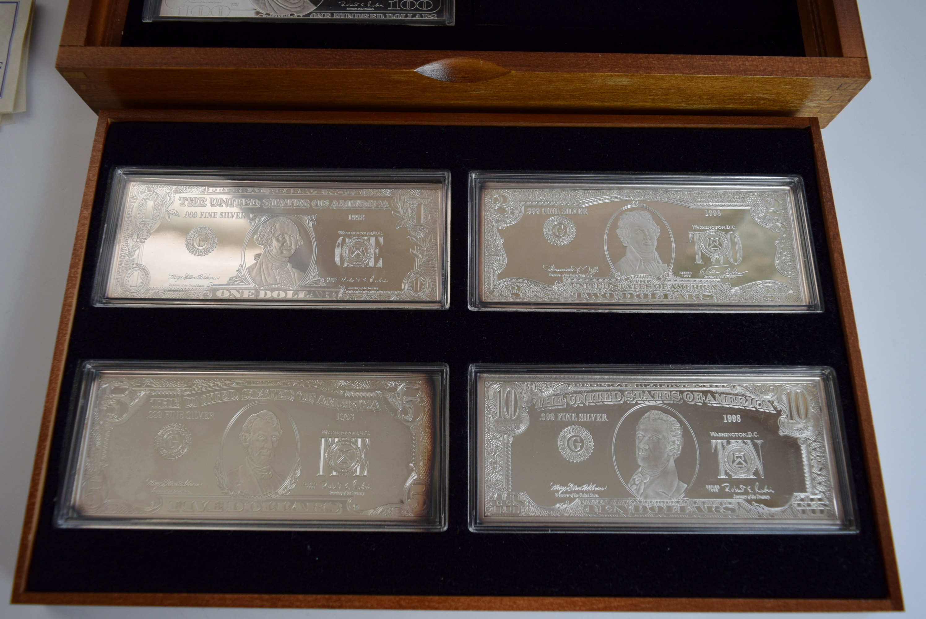 Washington Mint 1998 Collector's .999 Silver Bars in Box