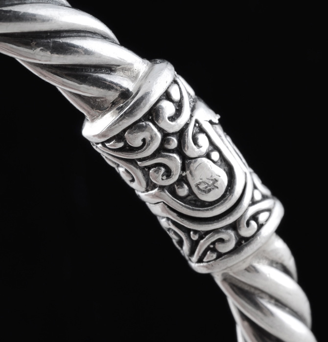 Sterling Silver Blue Topaz Hinge Bracelet