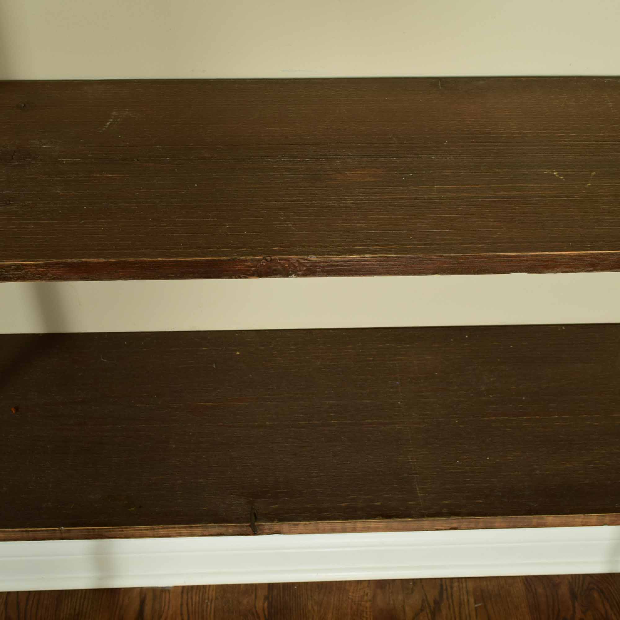 Industrial Pipe and Wood 9' Wall Shelving Unit