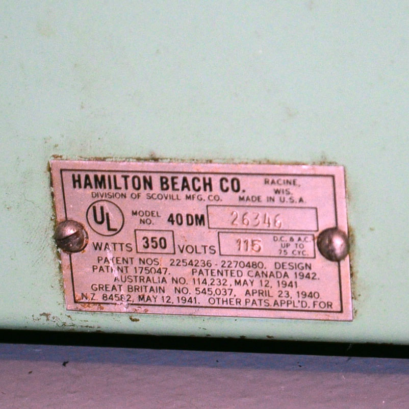 1940s Hamilton Beach Malt Machine