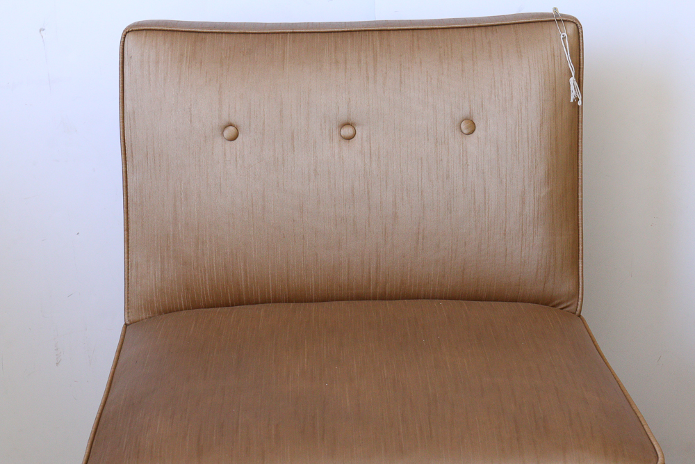 Mid-Century Tufted Vinyl Chair