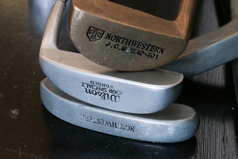 Group of Golf Clubs and Accessories