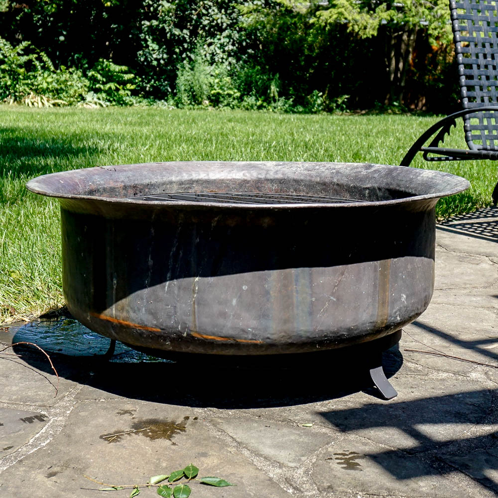 Large Round Copper Firepit