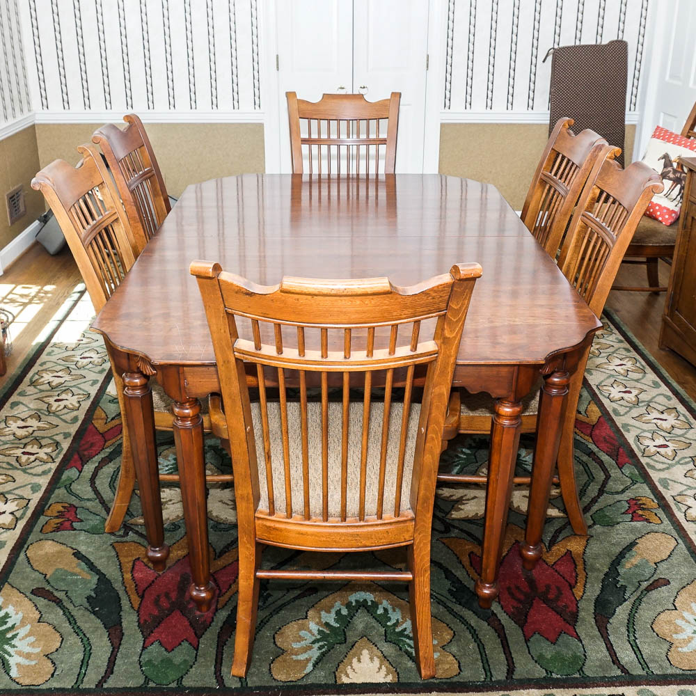Dining Table and Eight Chairs