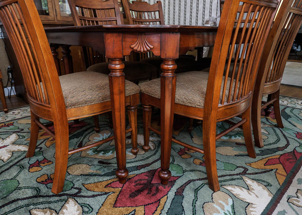 Dining Table and Eight Chairs