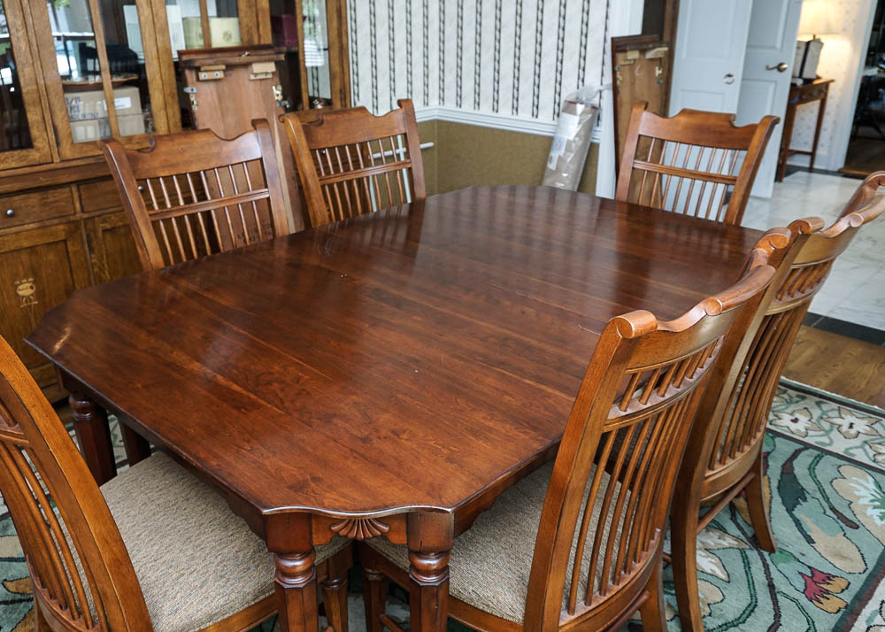 Dining Table and Eight Chairs