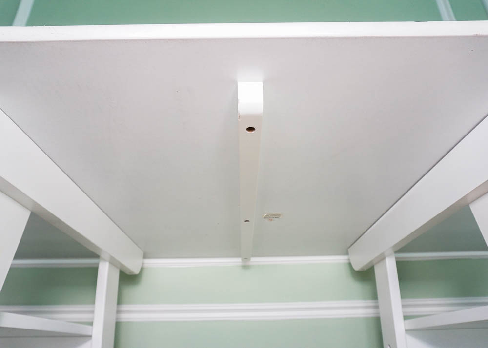 White Double Trestle Writing Desk