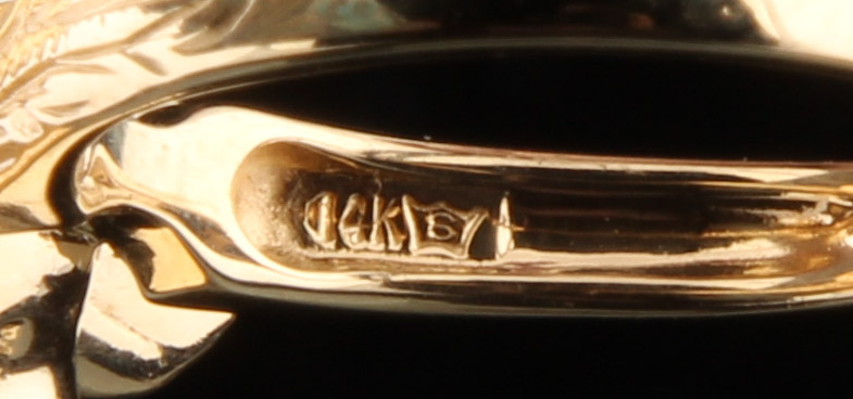 14K Yellow Gold Flower Ring