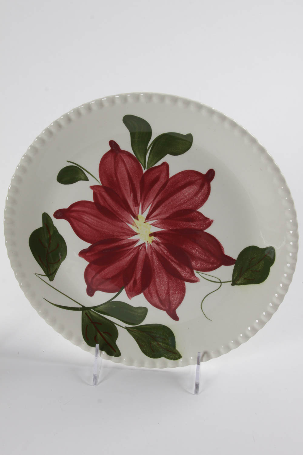 Set of Colorful Plates and Ceramic Birds