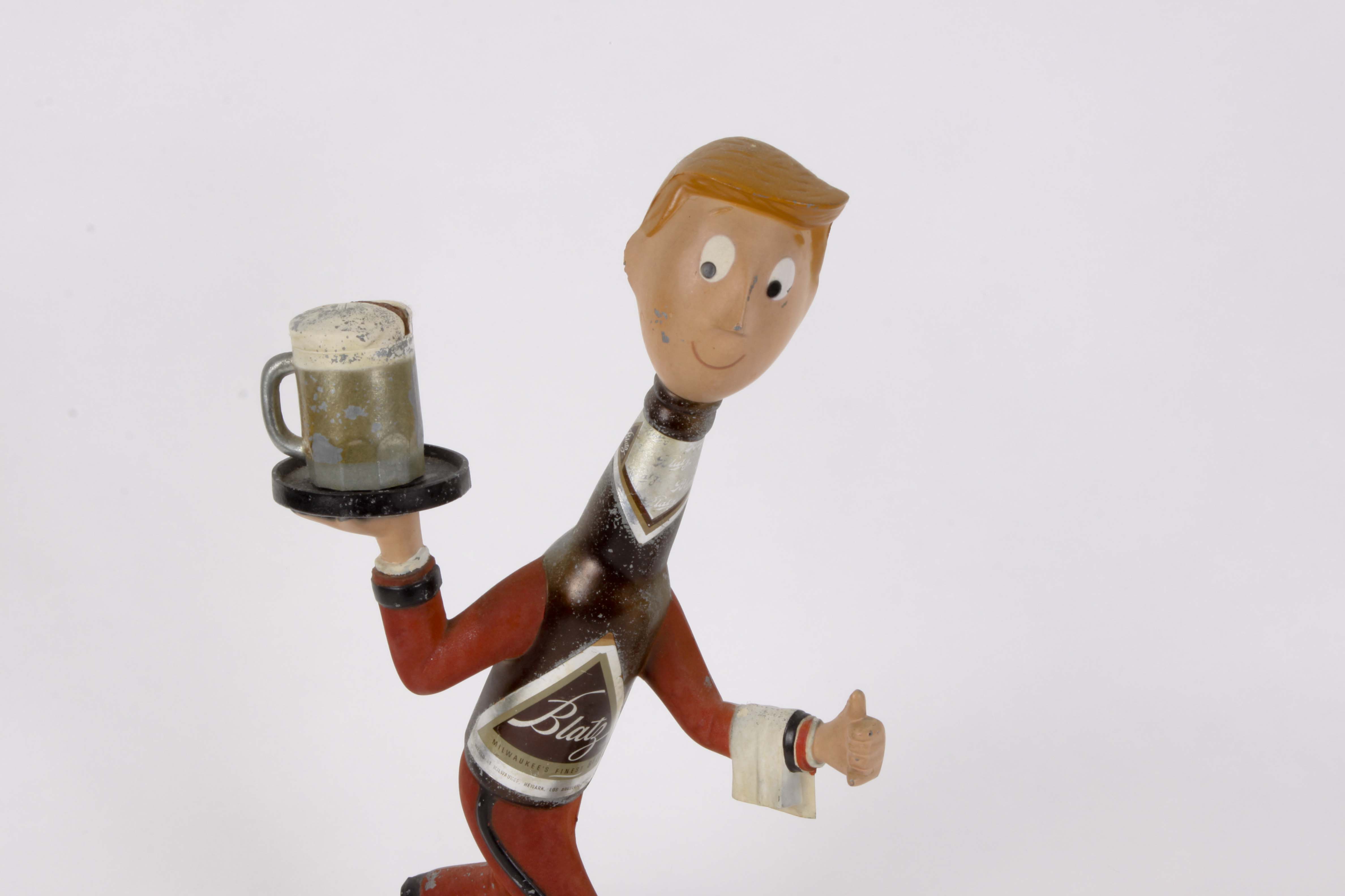 Blatz Beer Bottle Man Display Figurine