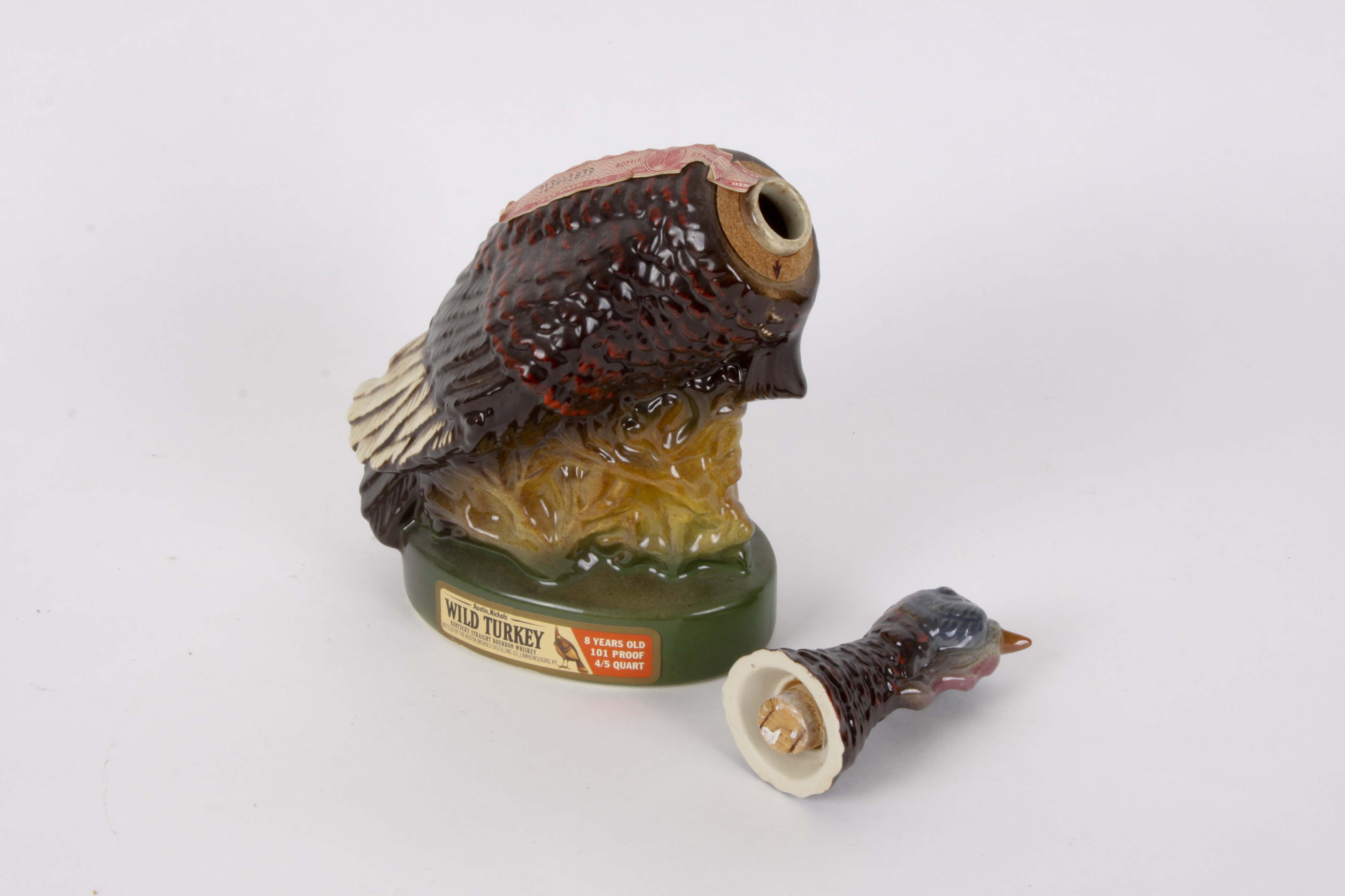 Three Ceramic Animal Whiskey Decanters