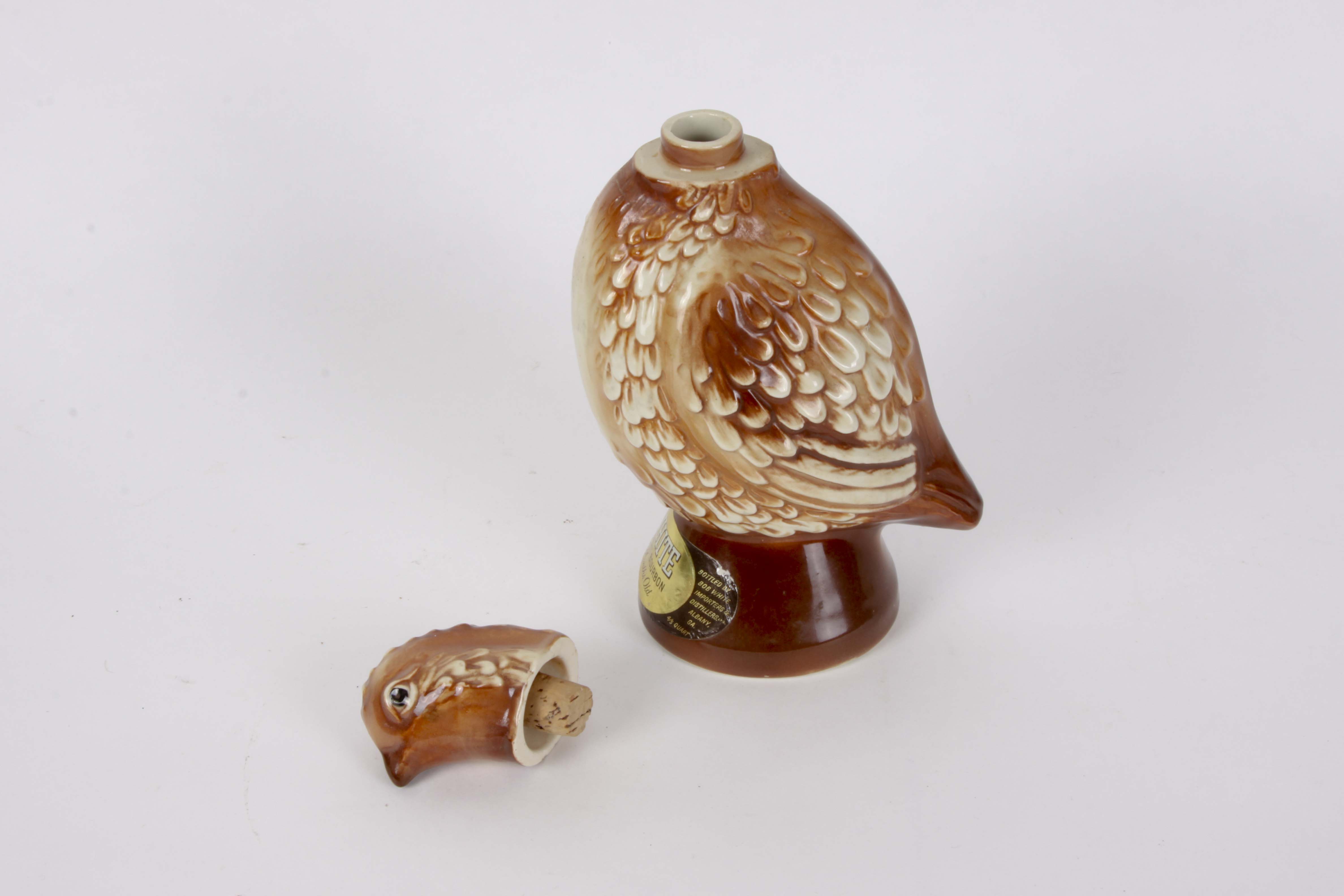 Three Ceramic Animal Whiskey Decanters