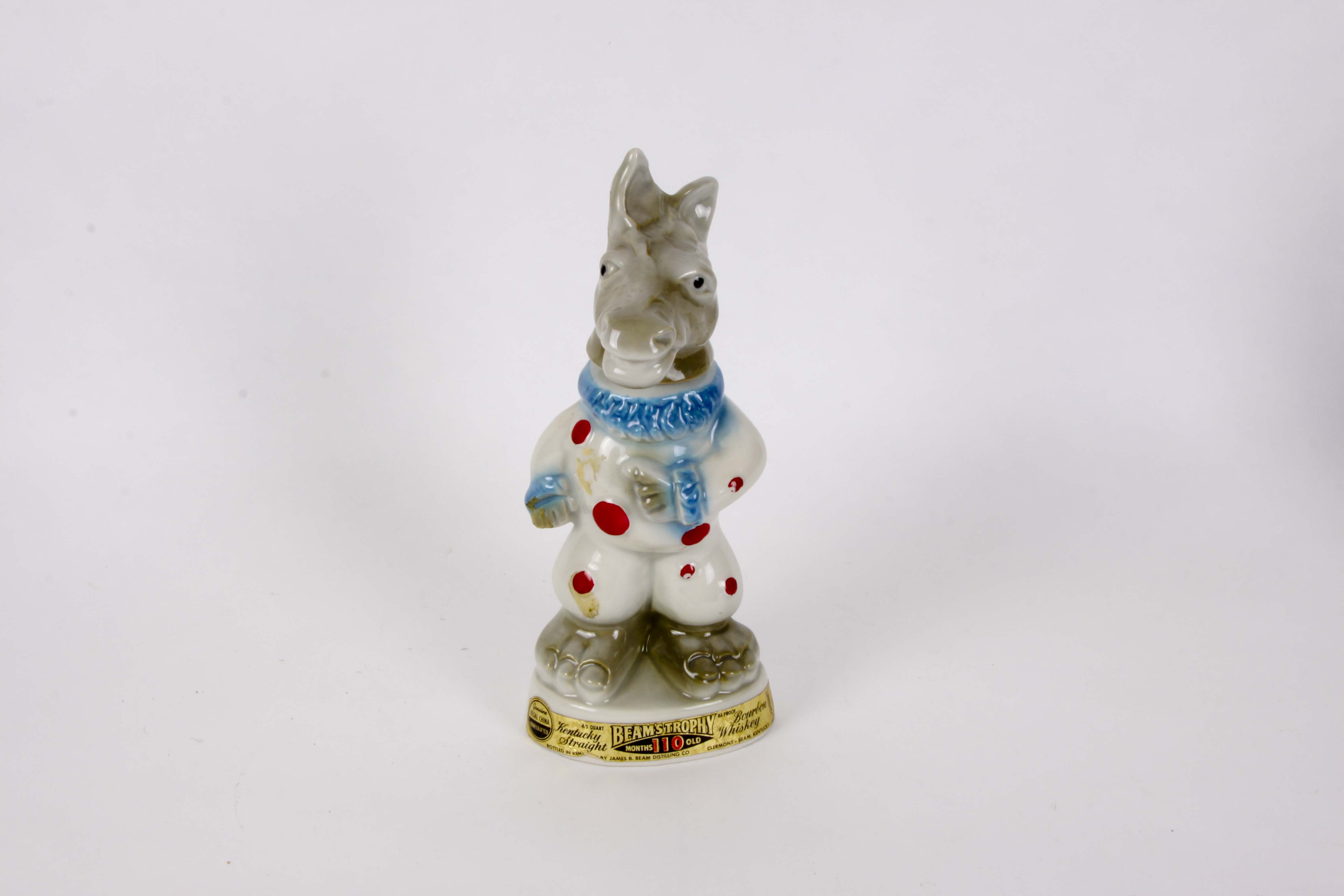 Three Ceramic Animal Whiskey Decanters