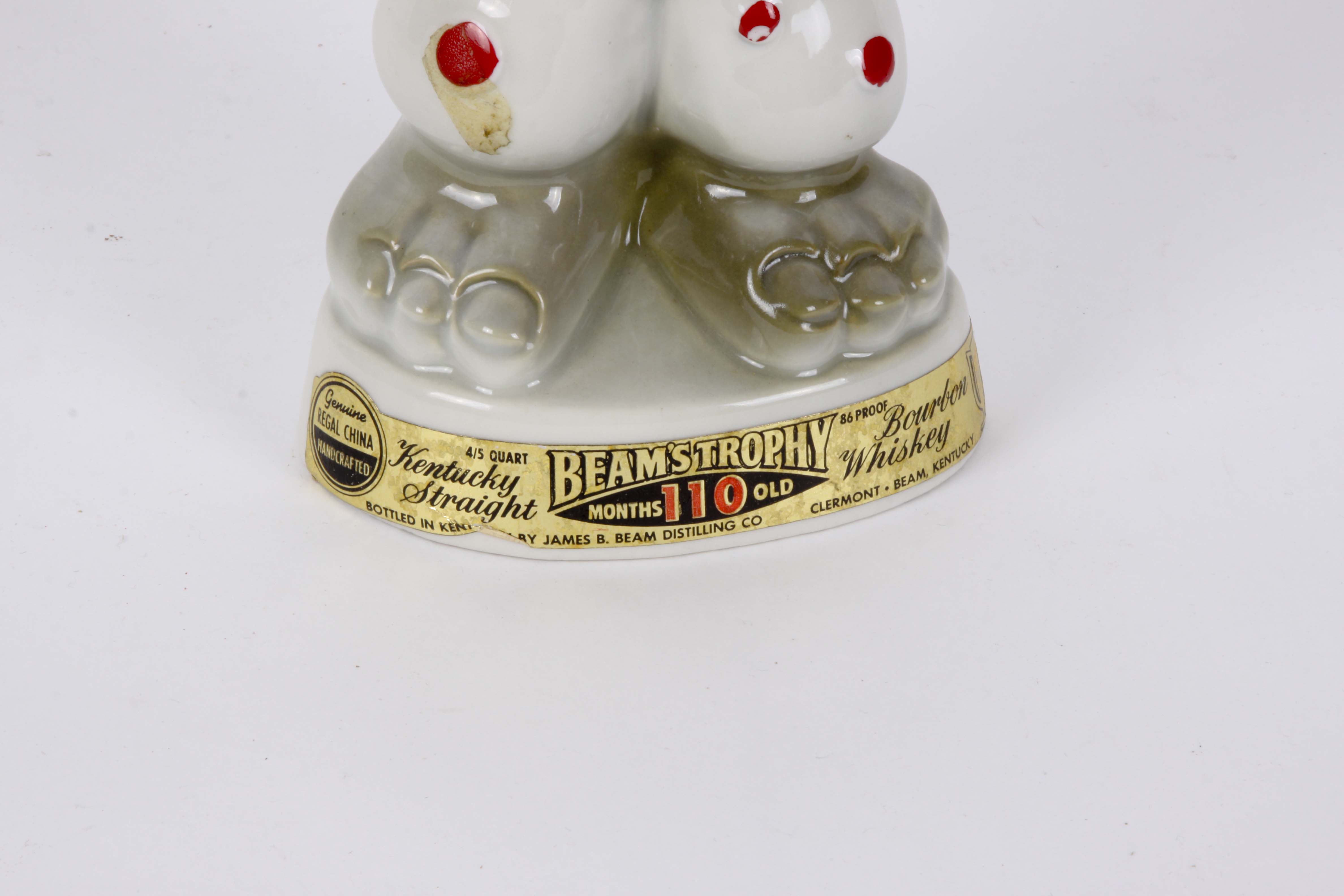 Three Ceramic Animal Whiskey Decanters