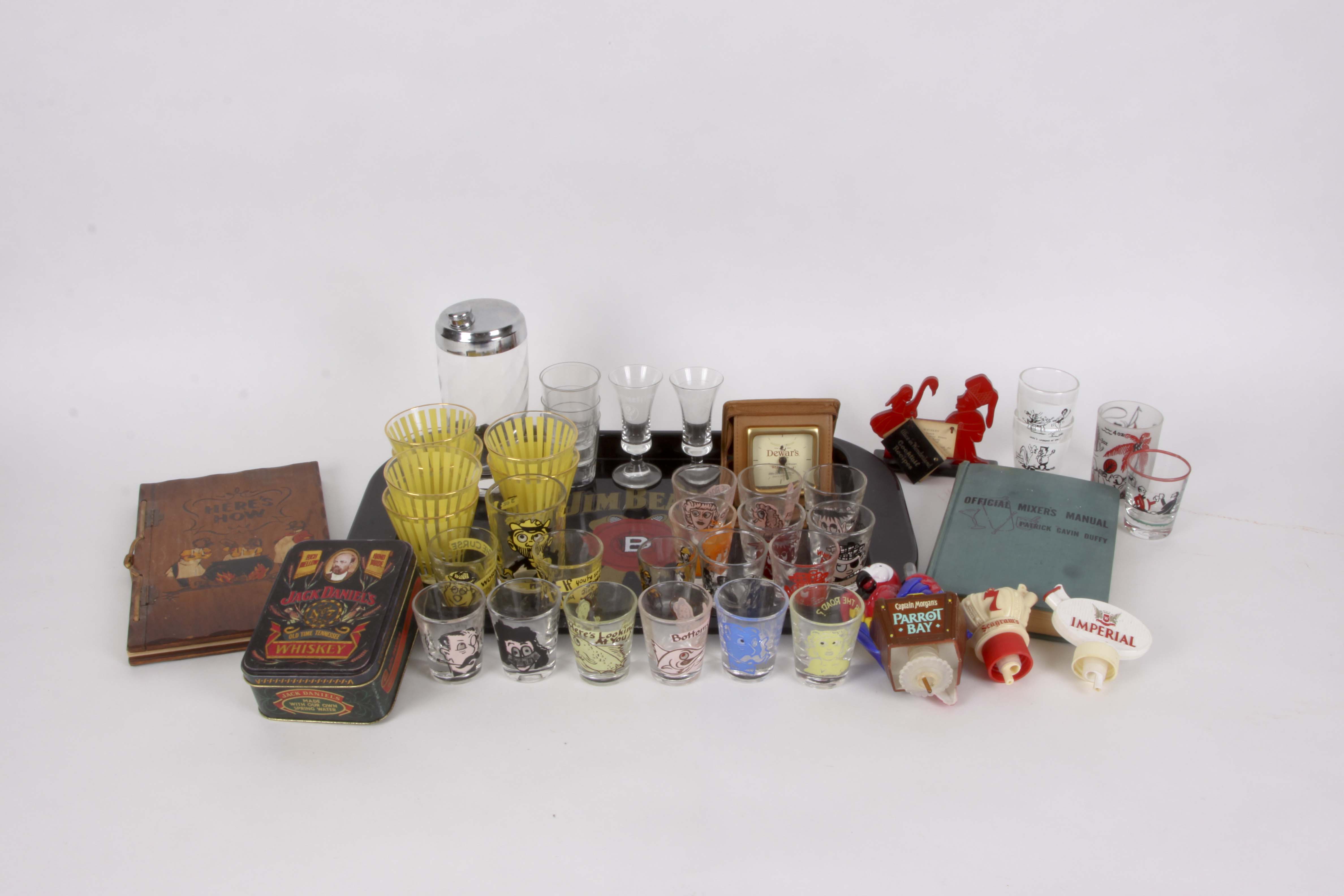 Retro Glass Barware and Accessories Group