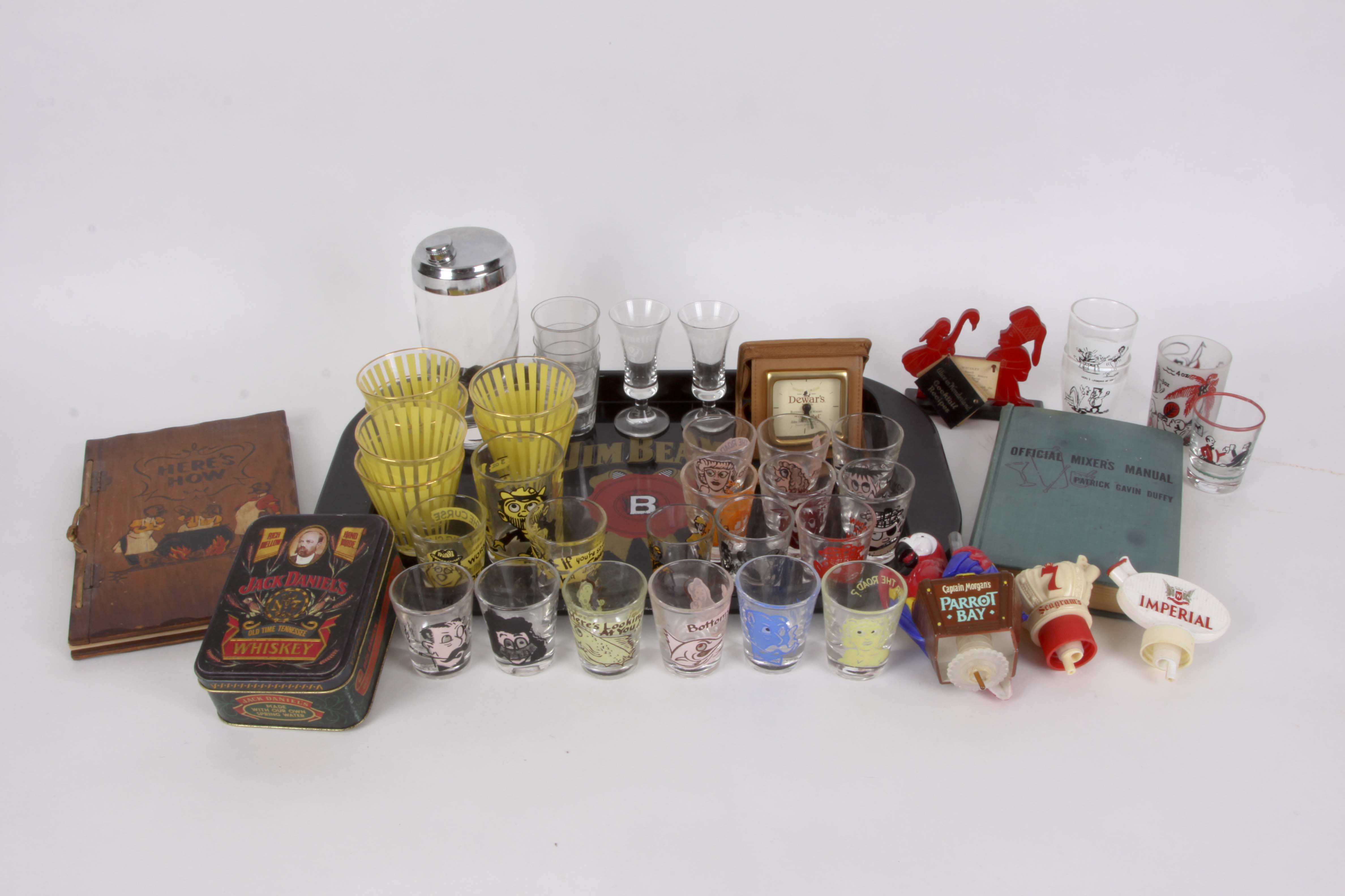 Retro Glass Barware and Accessories Group