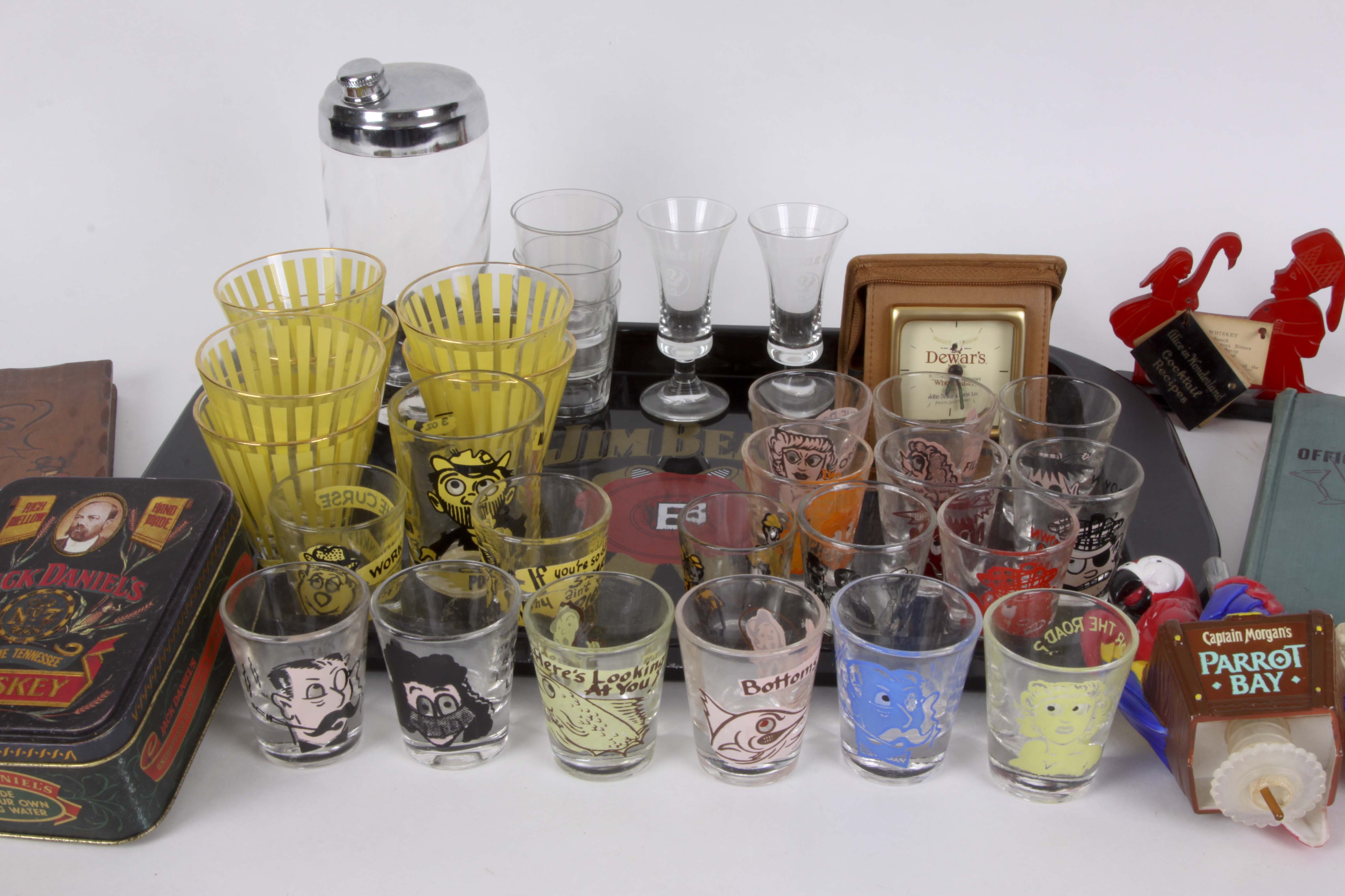 Retro Glass Barware and Accessories Group