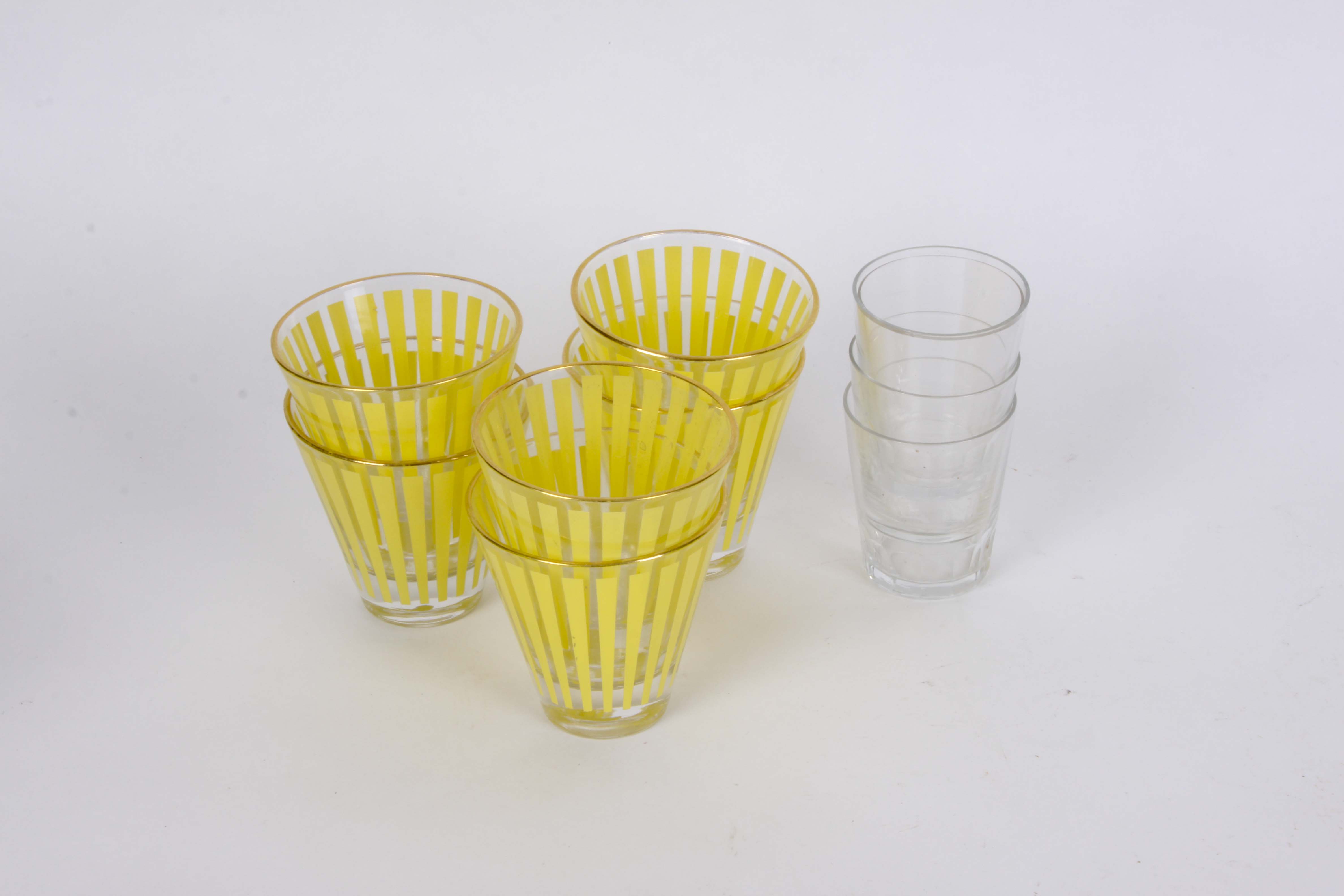 Retro Glass Barware and Accessories Group