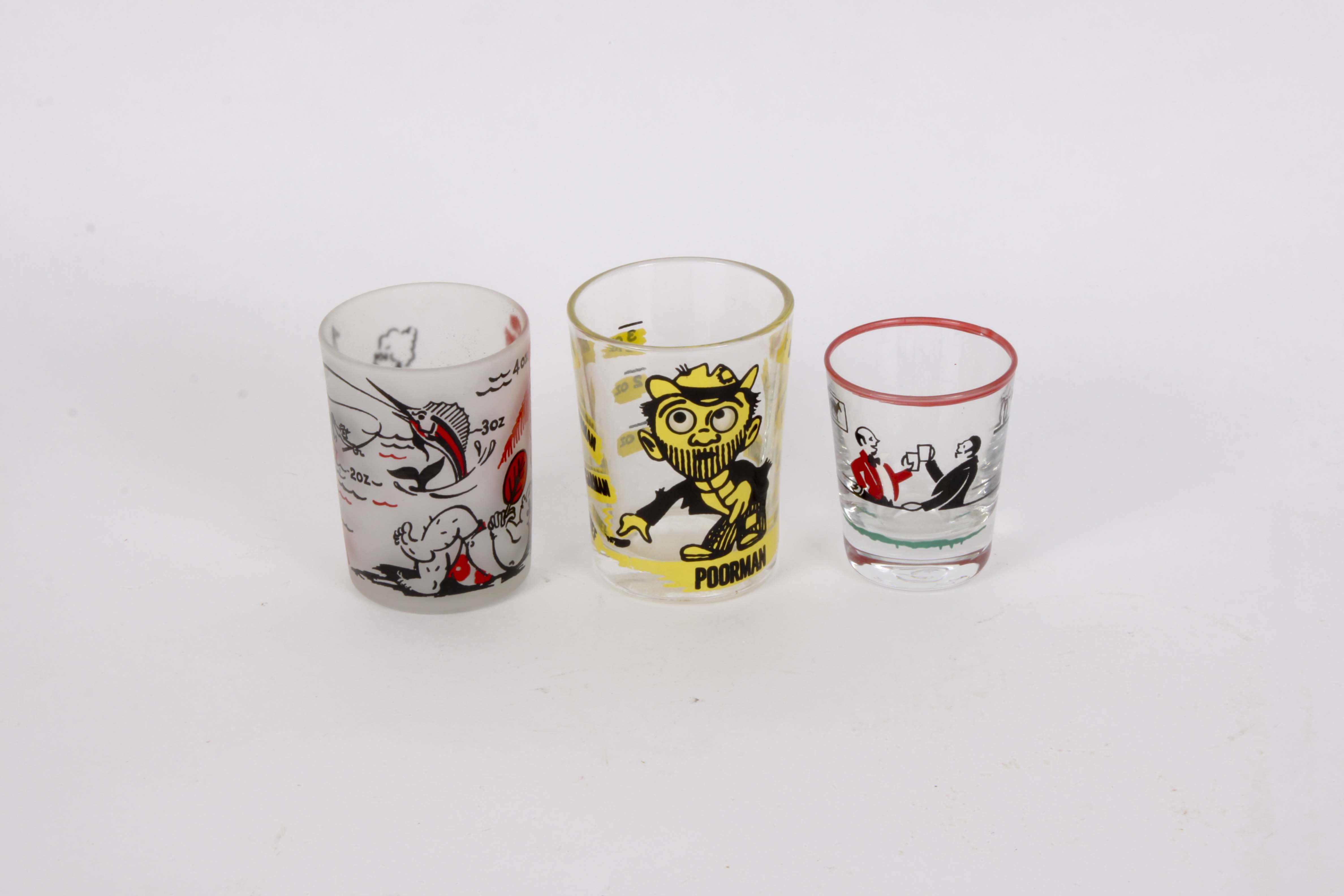 Retro Glass Barware and Accessories Group