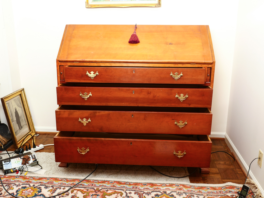 Queen Anne Style Pennsylvania Cherry Secretary