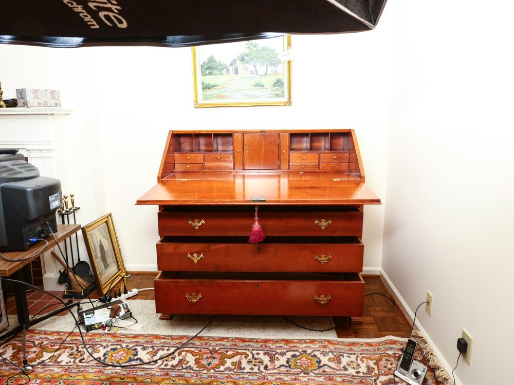 Queen Anne Style Pennsylvania Cherry Secretary