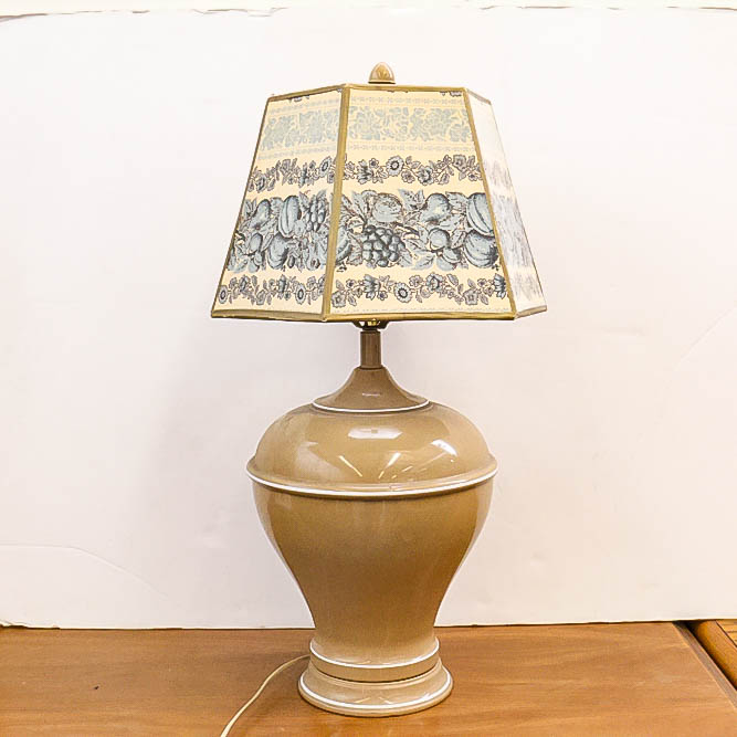 Country Style Enameled Metal  Lamp