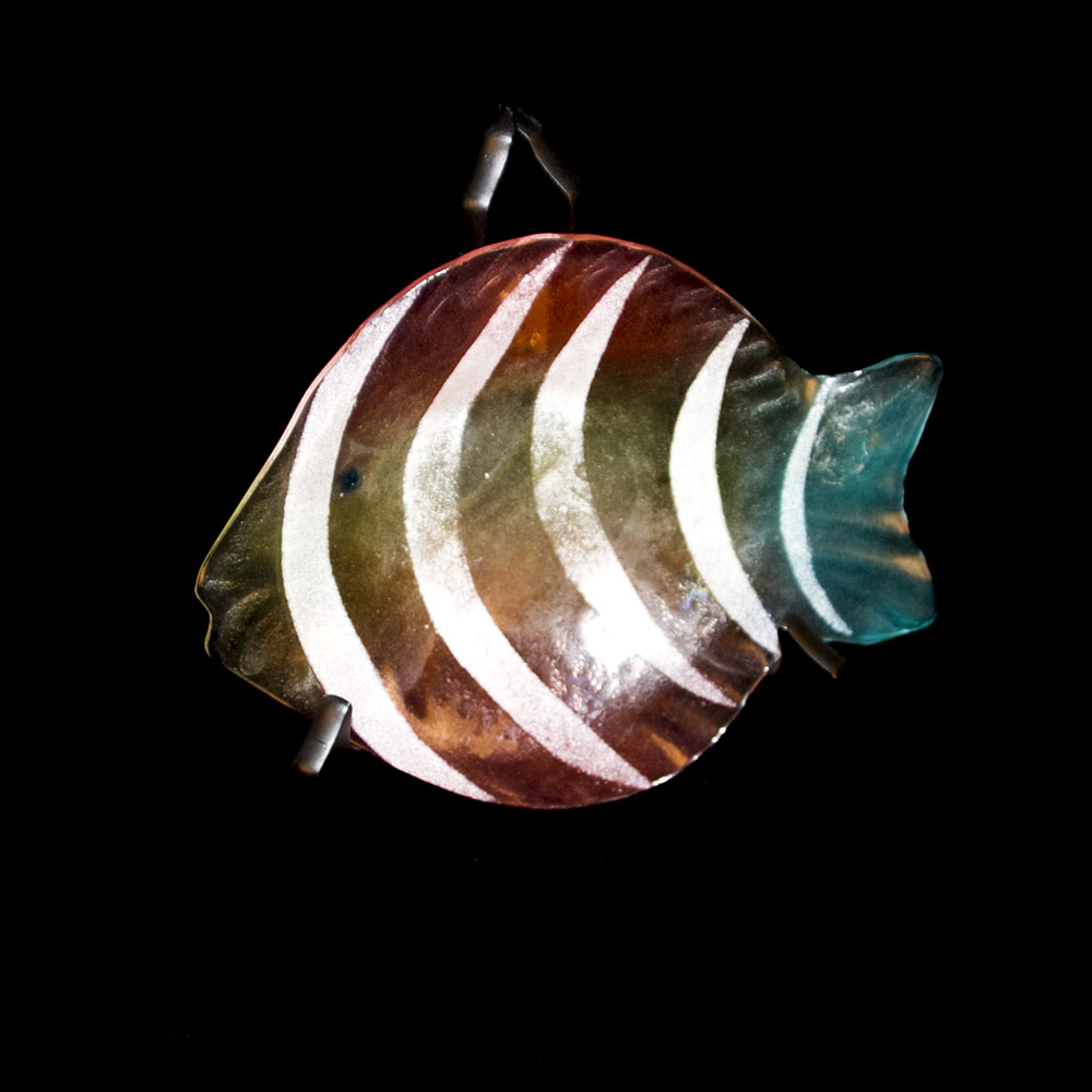 Colorful Glass Fish Trays