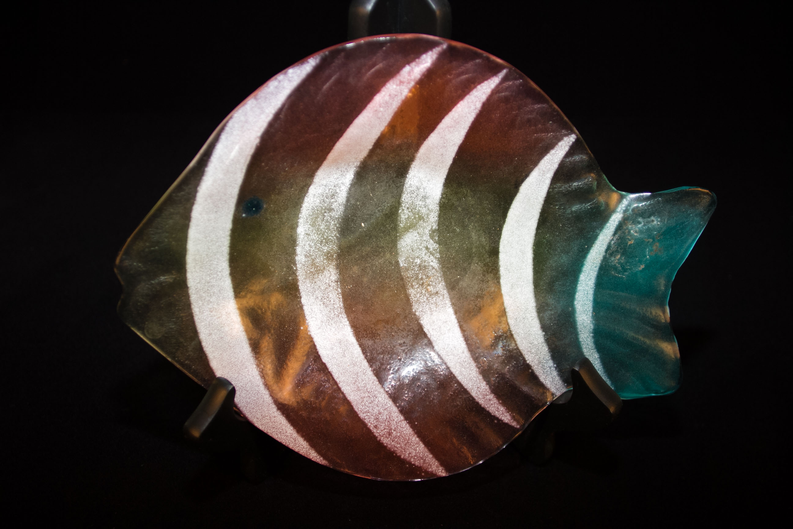 Colorful Glass Fish Trays