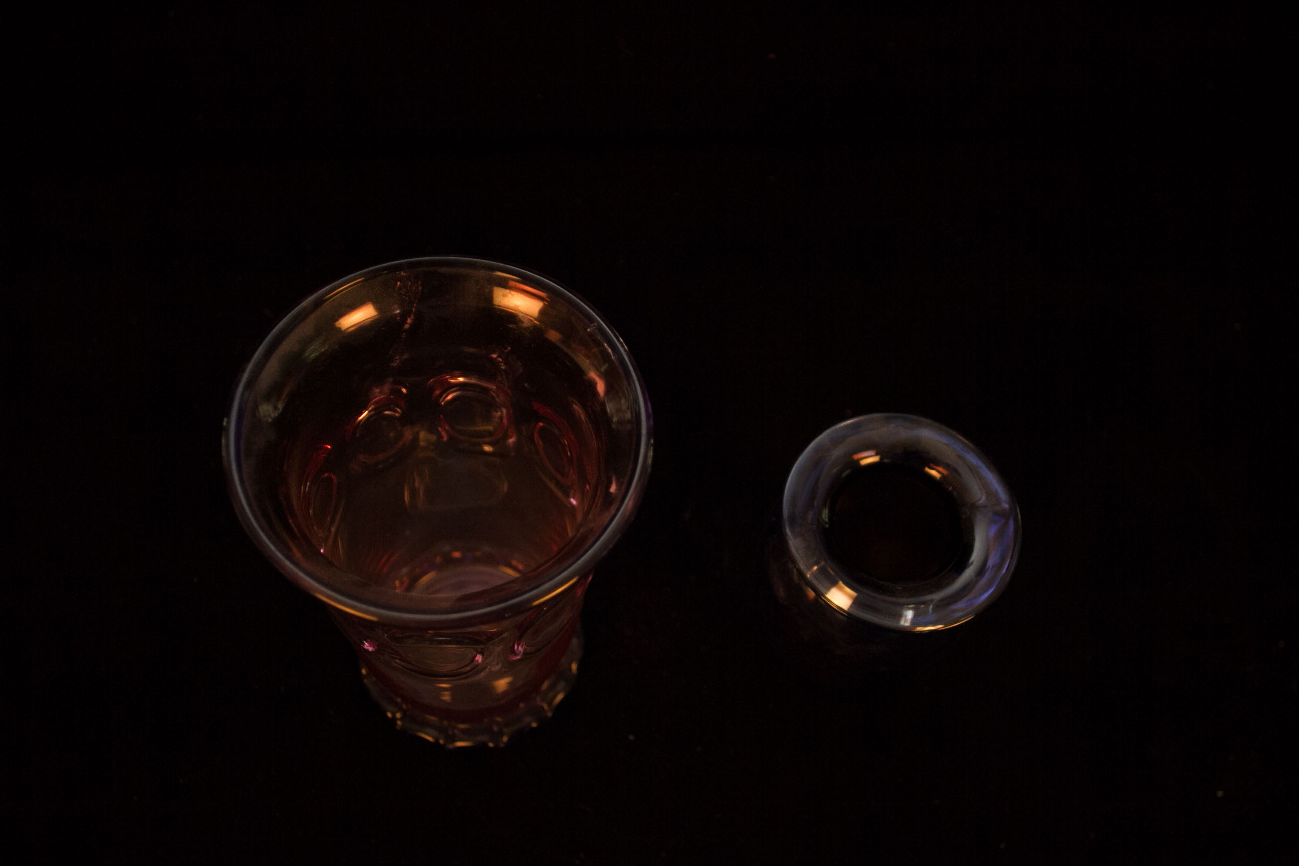 Collection of Colored Glass Vases