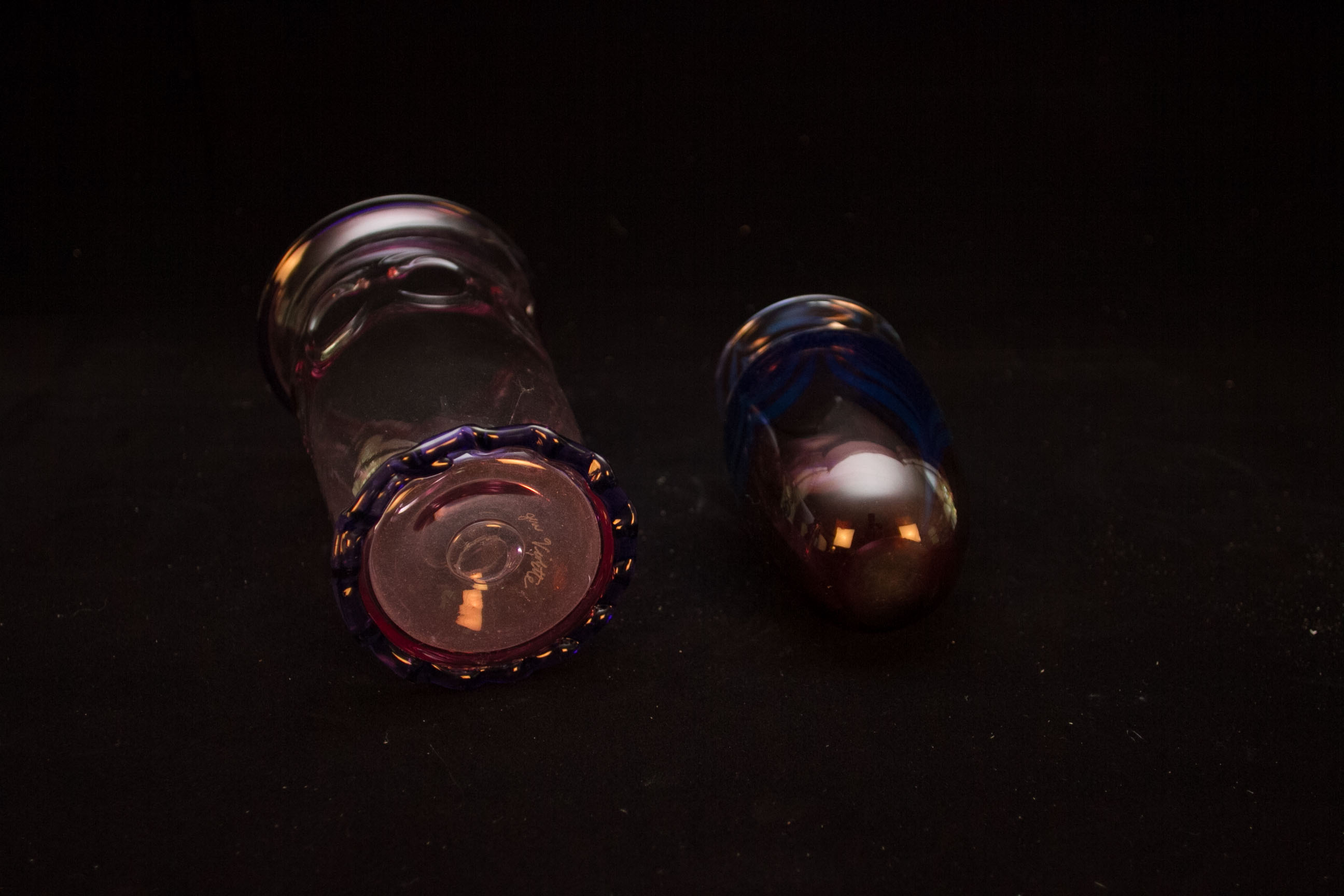 Collection of Colored Glass Vases