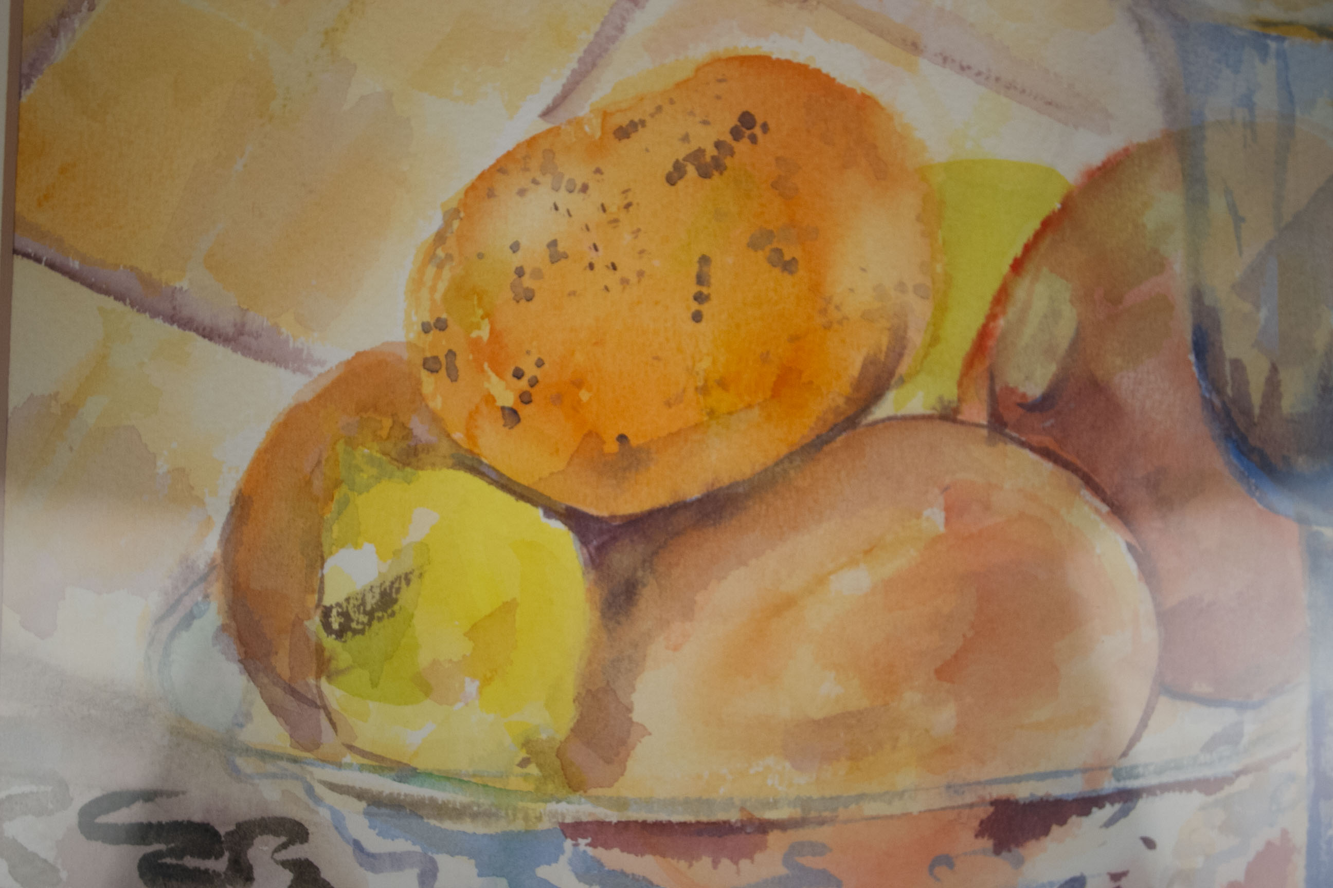 Watercolor Still Life Photo Offset Reproduction