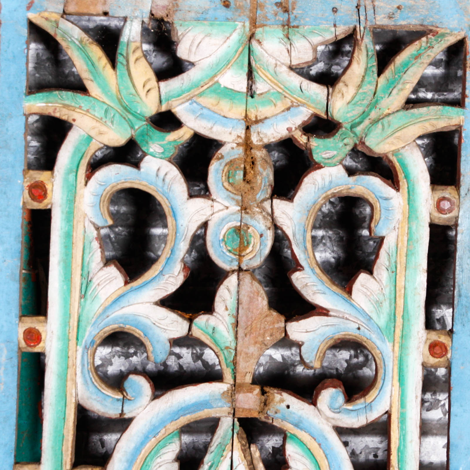 Collection of Vintage Asian Style Wooden Shutter Panels