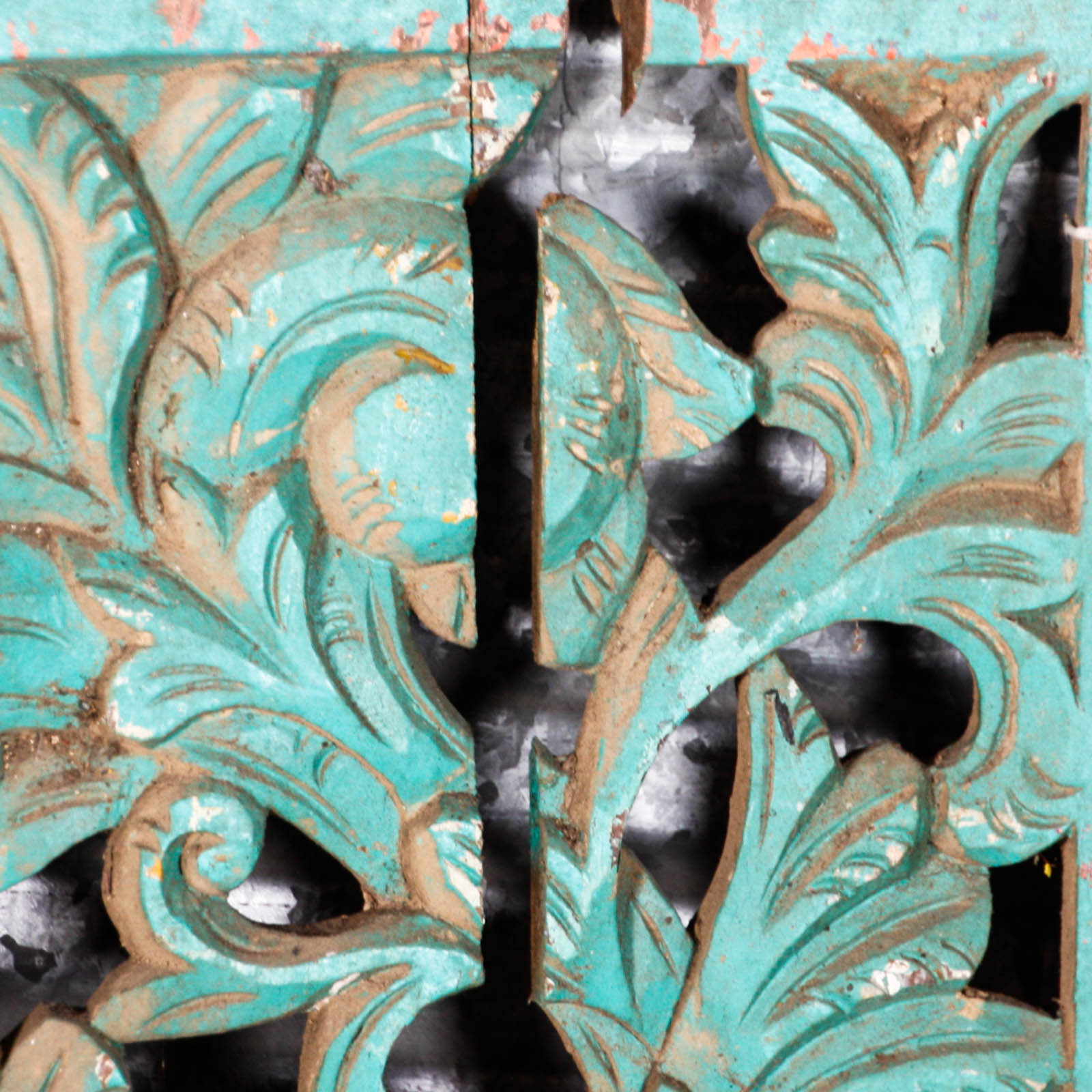 Collection of Vintage Asian Style Wooden Shutter Panels