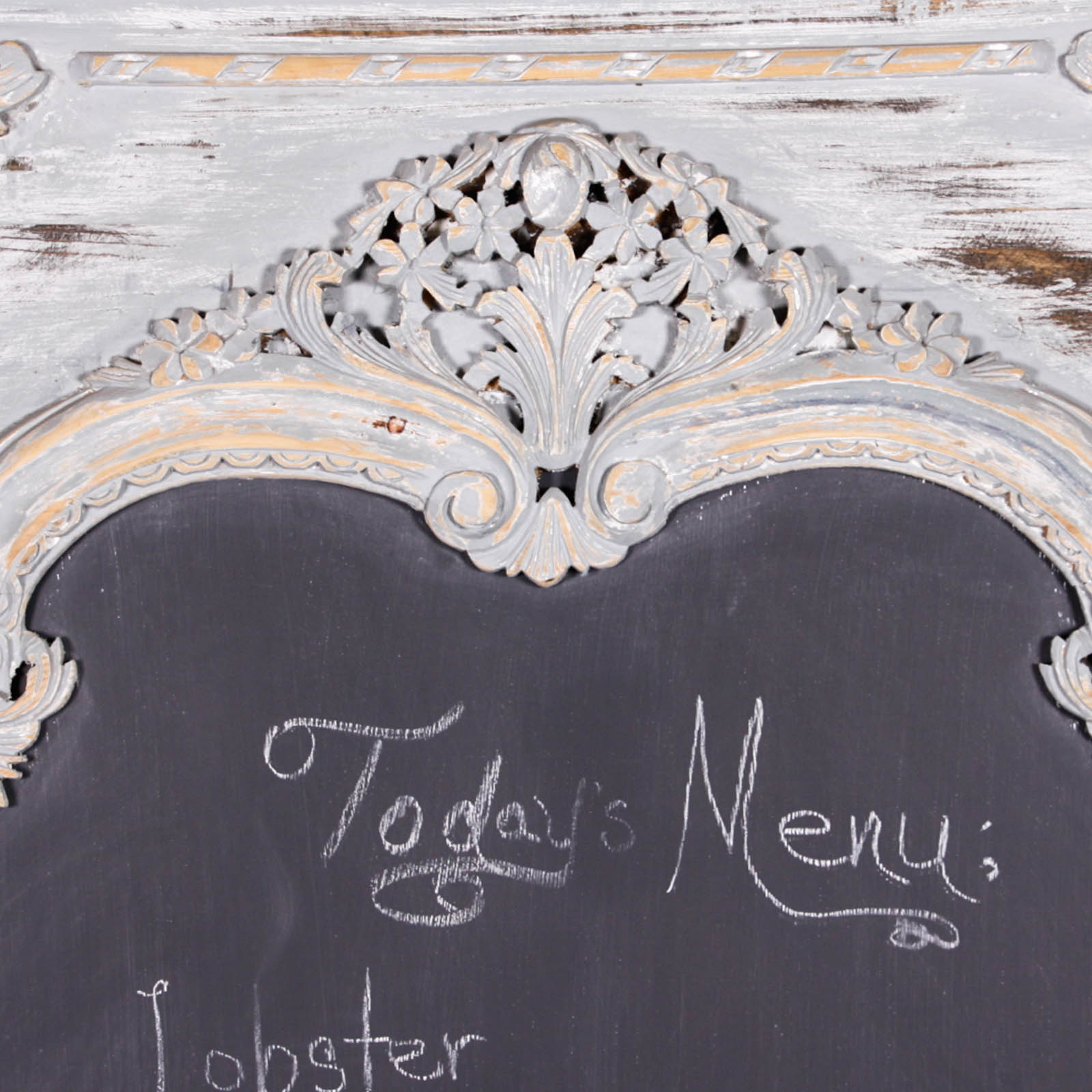 Large Chalk Board with Rustic Wood Frame