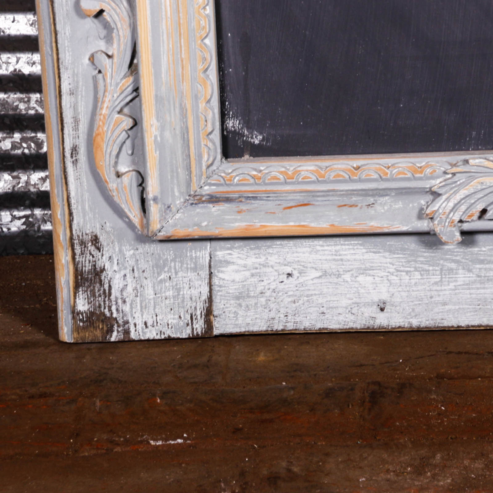 Large Chalk Board with Rustic Wood Frame