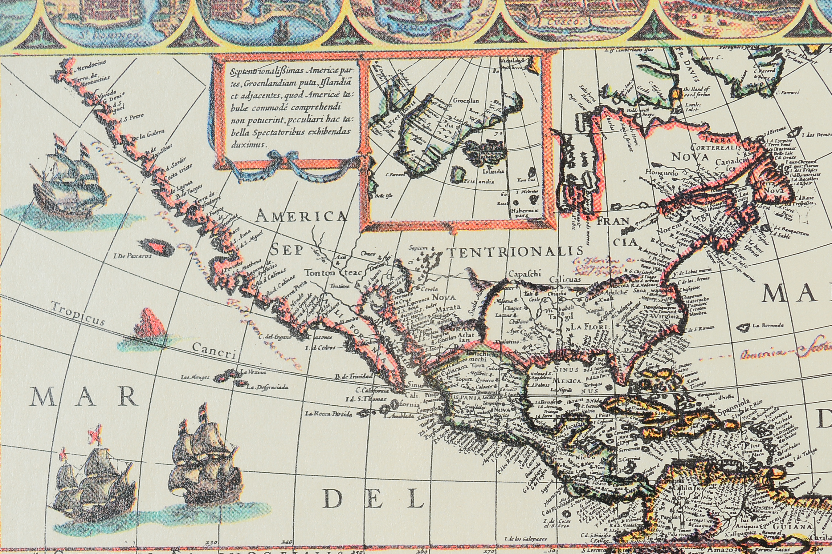 Pair of Vintage Inspired Framed Map Prints